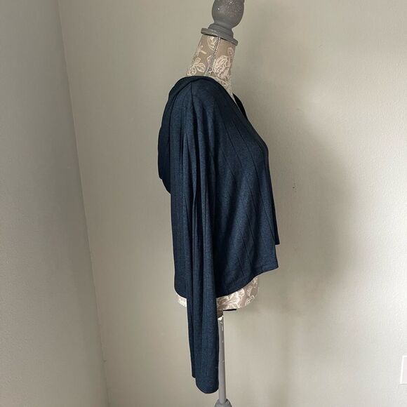 Athleta Harmony Pose Hoodie Sweatshirt in Dark Sardinia Blue Heather - Picture 5 of 12